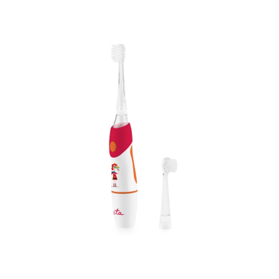 ETA Toothbrush | Sonetic ETA071090030 | Battery operated | For kids | Number of brush heads included 2 | Number of teeth brushing modes 1 | Red / White
