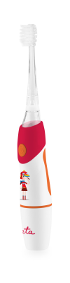 ETA Toothbrush | Sonetic ETA071090030 | Battery operated | For kids | Number of brush heads included 2 | Number of teeth brushing modes 1 | Red / White