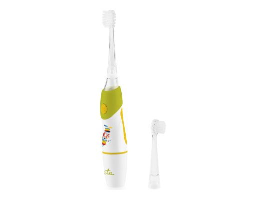ETA Toothbrush | Sonetic ETA071090040 | Battery operated | For kids | Number of brush heads included 2 | Number of teeth brushing modes 1 | Green / White