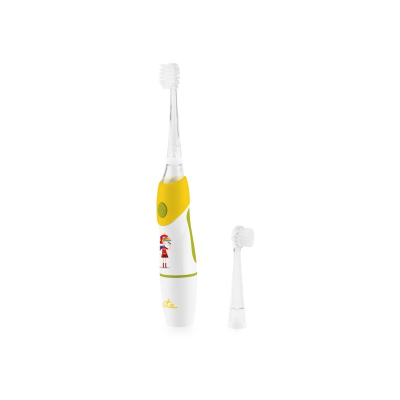 ETA Toothbrush | Sonetic ETA071090050 | Battery operated | For kids | Number of brush heads included 2 | Number of teeth brushing modes 1 | Yellow / White