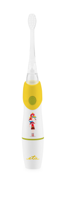 ETA Toothbrush | Sonetic ETA071090050 | Battery operated | For kids | Number of brush heads included 2 | Number of teeth brushing modes 1 | Yellow / White