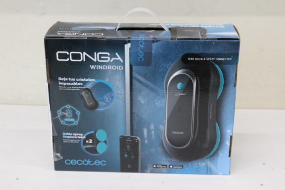 SALE OUT. Cecotec Conga Windroid 1090 Double Spray Connected Window cleaning robot | Cecotec Window Cleaning Robot | Conga Windroid 1090 Double Spray Connected | Corded | Black | USED, DIRTY