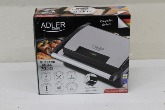 SALE OUT. Adler AD 3052 Electric grill, Non-stick grill plates | Adler Electric Grill | AD 3052 | Table | 1200 W | Stainless steel | DAMAGED PACKAGING