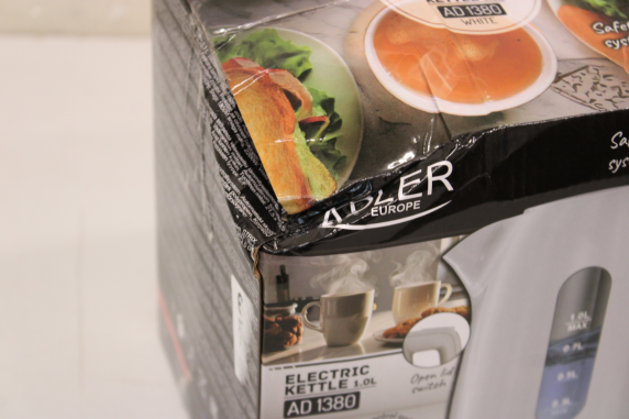 SALE OUT. Adler AD 1380w Electric kettle, Plastic, 1 L, White | Adler Kettle | AD 1380w | Electric | 2200 W | 1 L | Polypropylene | 360° rotational base | White | DAMAGED PACKAGING