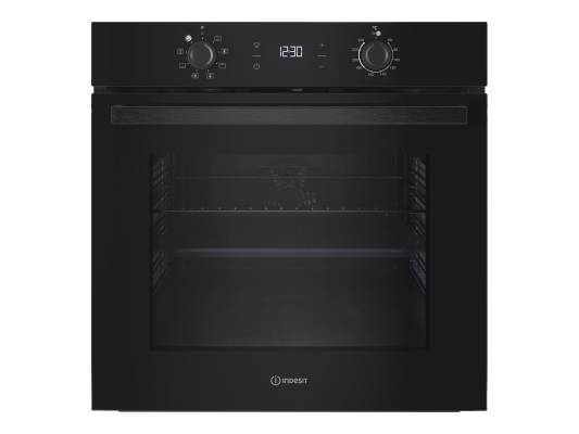 Indesit IO K55C B Oven, Built-in, Electric, Width 59.5 cm, Self cleaning, Black