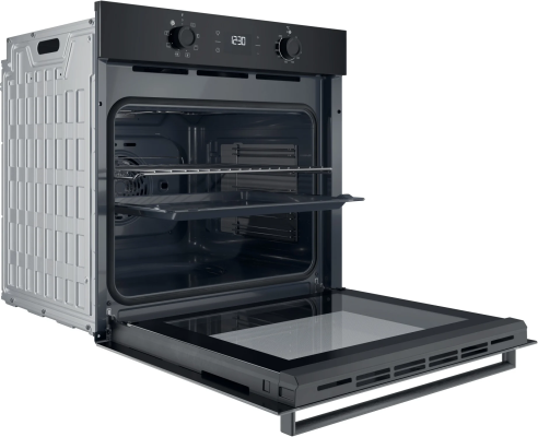 Indesit IO K55C B Oven, Built-in, Electric, Width 59.5 cm, Self cleaning, Black