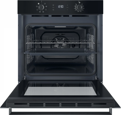 Indesit IO K55C B Oven, Built-in, Electric, Width 59.5 cm, Self cleaning, Black