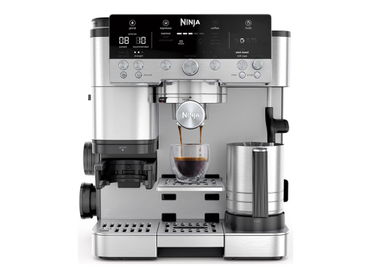 NINJA Espresso Coffee Maker | ES601EU Luxe Café Premier | Pump pressure 11 bar | Built-in milk frother | Ground | 1650 W | Black / Stainless Steel