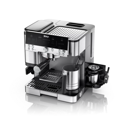 NINJA Espresso Coffee Maker | ES601EU Luxe Café Premier | Pump pressure 11 bar | Built-in milk frother | Ground | 1650 W | Black / Stainless Steel