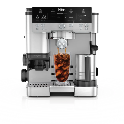 NINJA Espresso Coffee Maker | ES601EU Luxe Café Premier | Pump pressure 11 bar | Built-in milk frother | Ground | 1650 W | Black / Stainless Steel