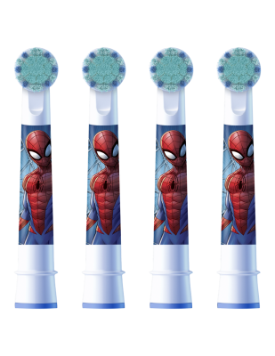 Oral-B Replacement Toothbrush Heads  |  EB10 4 refill Spiderman  |  Heads  |  For kids  |  Number of brush heads included 4