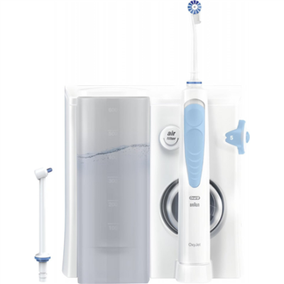 Oral-B zobu irrigators  |  OxyJet MD20  |  600 ml  |  Galviņu skaits 2  |  Balts