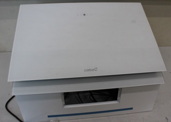 SALE OUT. Cata Hood THALASSA PRO 600GWH Width 60cm, Max 842 m³ / h, LED, White  |  CATA Hood  |  THALASSA PRO 60 GWH  |  Wall mounted  |  Energy efficiency class A+++  |  Width 60 cm  |  842 m³ / h  |  Electronic  |  LED  |  White Glass  |  UNPACKED, DENT