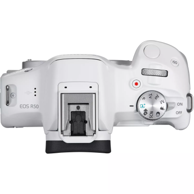 Canon  |  EOS R50 WH + RF-S 18-45 mm F4.5-6.3 IS STM (SIP)  |  24.2MP  |  ISO 32000  |  Wi-Fi  |  2.95" дисплей  |  Белый