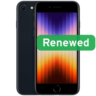 Grade C  |  Apple iPhone SE (2022)  |  4.7" Retina IPS  |  5G  |  128GB  |  Midnight  |  iOS  |  Apple Renew