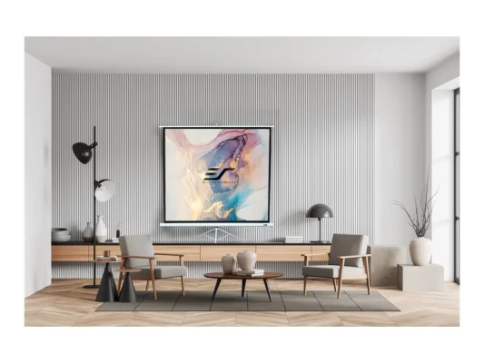 Elite Screens  |  Tripod Series  |  T99NWS1  |  Diagonal 99 "  |  1:1  |  Viewable screen width (W) 178 cm  |  White