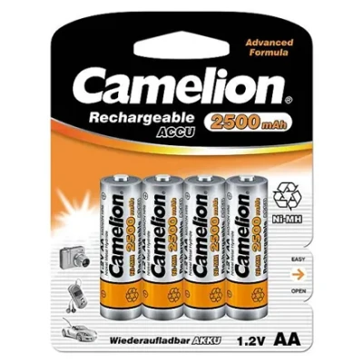 Camelion  |  AA / HR6  |  2500 mAh  |  Rechargeable Batteries Ni-MH  |  4 pc(s)