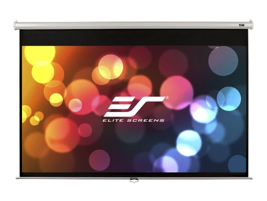 Elite Screens  |  Manual Series  |  M135XWH2  |  Diagonal 135 "  |  16:9  |  Viewable screen width (W) 299 cm  |  White