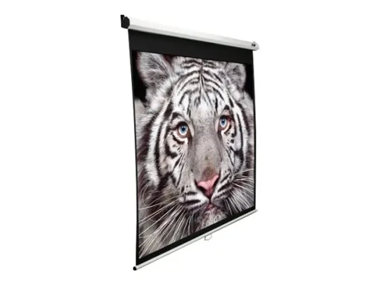 Elite Screens  |  Manual Screens  |  M150XWH2  |  Diagonal 150 "  |  16:9  |  Viewable screen width (W) 332 cm  |  White