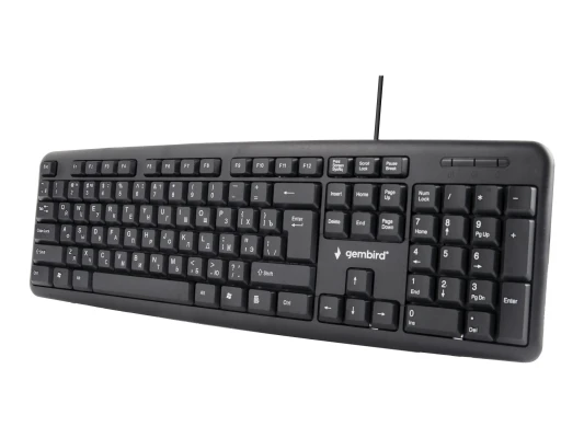 Gembird  |  KB-U-103-RU  |  Standarta  |  Vadu  |  EN / RU  |  1.4 m  |  Melns  |  424 g
