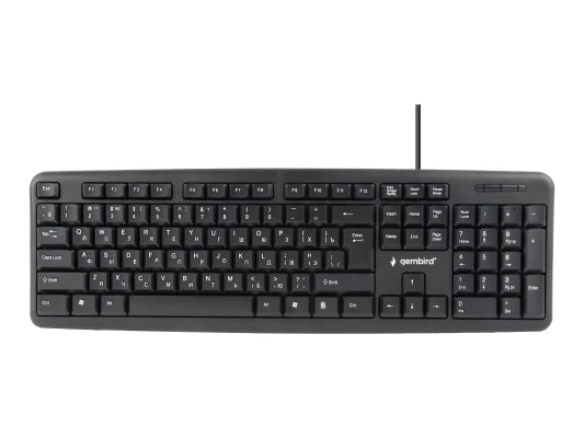Gembird  |  KB-U-103-RU  |  Standarta  |  Vadu  |  EN / RU  |  1.4 m  |  Melns  |  424 g
