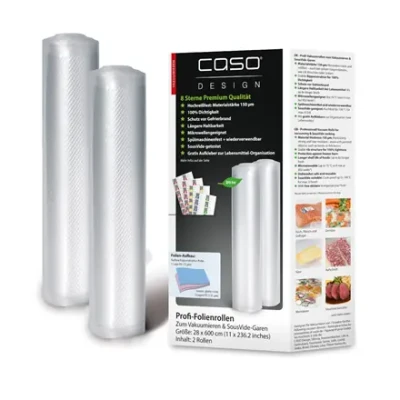 Caso  |  Foil rolls  |  01223  |  2 units  |  Dimensions (W x L) 28 x 600 cm  |  Ribbed