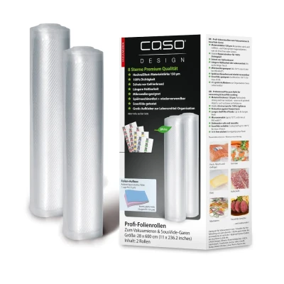 Caso  |  Foil rolls  |  01223  |  2 units  |  Dimensions (W x L) 28 x 600 cm  |  Ribbed