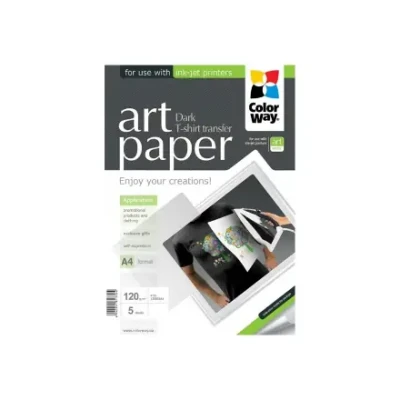 ART T-kreklu pārneses (tumšiem)  |  120 g / m²  |  A4  |  A4  |  Foto papīrs