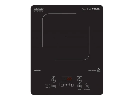 Caso  |  Free standing table hob  |  Comfort C2000  |  Number of burners / cooking zones 1  |  Sensor  |  Black  |  Induction