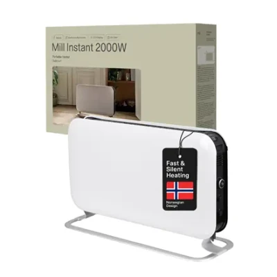 Mill  |  Обогреватель  |  SG2000LED  |  Конвекторный обогреватель  |  2000 Вт  |  Количество уровней мощности 3  |  Подходит для помещений до 5-20 м²  |  Белый