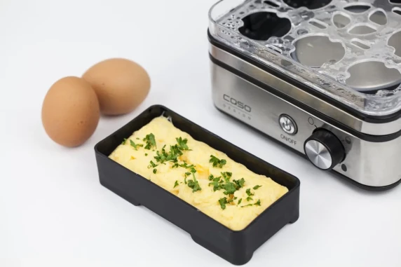 Caso  |  Egg cooker  |  E9  |  Stainless steel  |  400 W  |  Functions 13 cooking levels