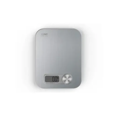Caso  |  Design kitchen scale  |  Maximum weight (capacity) 5 kg  |  Graduation 1 g  |  Display type Digital  |  Stainless Steel