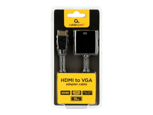 Gembird  |  Adapter cable, single port  |  HDMI  |  VGA