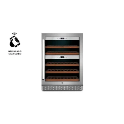 Caso  |  Wine cooler  |  WineChef Pro 40  |  Energy efficiency class G  |  Showcase  |  Free standing  |  Bottles capacity Up to 40 bottles  |  Cooling type Compressor technology  |  Stainless steel / Black