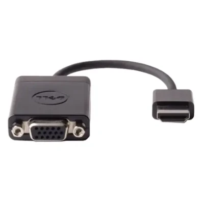 Dell  |  Adapter HDMI to VGA  |  470-ABZX  |  Black  |  HDMI - Male  |  HD-15 (VGA) - Female