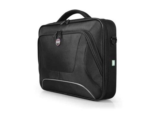 PORT DESIGNS  |  Courchevel  |  Fits up to size 15.6 "  |  Messenger - Briefcase  |  Black  |  Shoulder strap