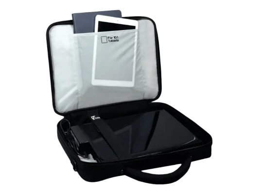PORT DESIGNS  |  Courchevel  |  Fits up to size 17.3 "  |  Messenger - Briefcase  |  Black  |  Shoulder strap