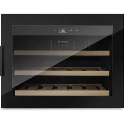 Caso  |  Wine cooler  |  WineSafe 18 EB  |  Energy efficiency class G  |  Built-in  |  Bottles capacity 18 bottles  |  Cooling type Compressor technology  |  Black