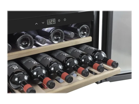 Caso  |  Wine cooler  |  WineSafe 18 EB  |  Energy efficiency class G  |  Built-in  |  Bottles capacity 18 bottles  |  Cooling type Compressor technology  |  Black