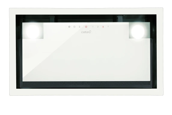 CATA  |  Hood  |  GC DUAL A 45 XGWH  |  Canopy  |  Energy efficiency class A  |  Width 45 cm  |  820 m³ / h  |  Touch control  |  LED  |  White glass