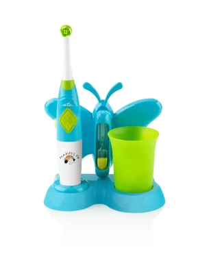 ETA  |  Toothbrush with water cup and holder  |  Sonetic ETA129490080  |  Battery operated  |  For kids  |  Number of brush heads included 2  |  Number of teeth brushing modes 2  |  Blue