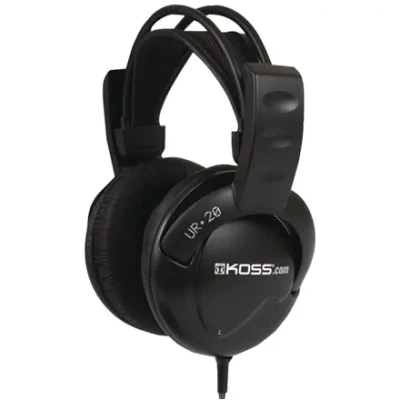 Koss  |  Austi  |  DJ stils  |  UR20  |  Vadu  |  Uz auss  |  Troksni slāpējoši  |  Melns