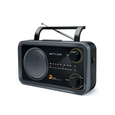 Muse  |  2-bands portable radio  |  M-06DS  |  AUX in  |  Grey
