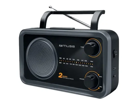 Muse  |  2-bands portable radio  |  M-06DS  |  AUX in  |  Grey