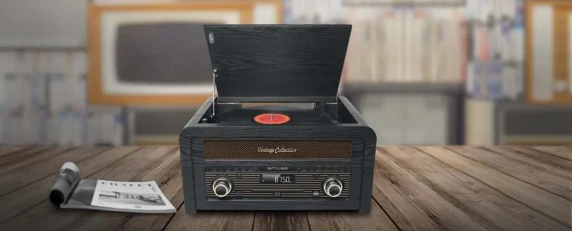 Muse  |  Turntable micro system  |  MT-115W  |  USB port  |  AUX in  |  CD player  |  FM radio  |  Wireless connection