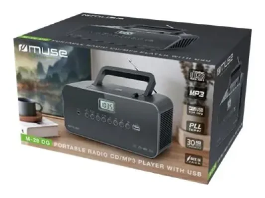 Muse  |  Portable radio  |  M-28DG  |  AUX in  |  Grey