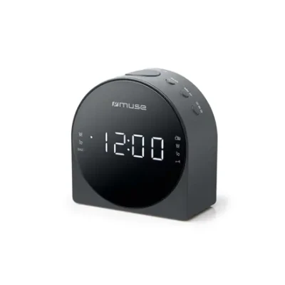 Muse  |  Dual Alarm Clock radio PLL  |  M-185CR  |  AUX in  |  Black