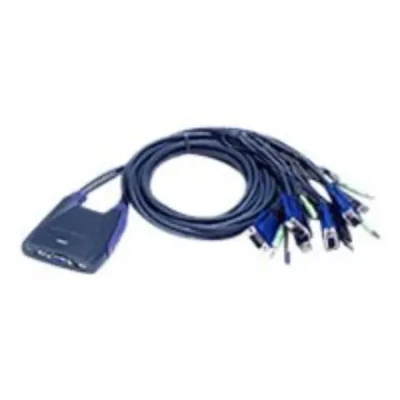 Aten 4-Port USB VGA / Audio Cable KVM Switch  |  Aten  |  4-Port USB VGA / Audio Cable KVM Switch (0.9m, 1.2m)