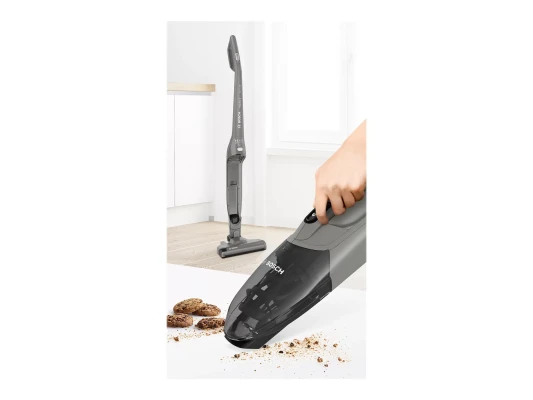 Bosch  |  Vacuum cleaner  |  Readyy'y Serie 2 BBHF214G  |  Cordless operating  |  Handstick and Handheld  |  - W  |  14.4 V  |  Operating time (max) 35 min  |  Grey  |  Warranty 24 month(s)  |  Battery warranty 24 month(s)