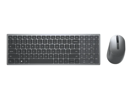 Dell  |  Keyboard and Mouse  |  KM7120W  |  Keyboard and Mouse Set  |  Wireless  |  Batteries included  |  US  |  Bluetooth  |  Titan Gray  |  Numeric keypad  |  Wireless connection